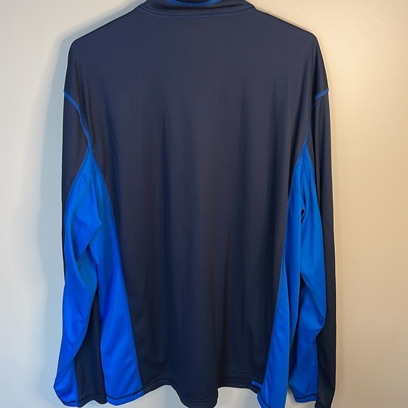 EMS Mens XL TechWick 2 Tone Blue 1/4 Zip Long Sleeve Pullover Lightweight Active - Picture 4 of 9